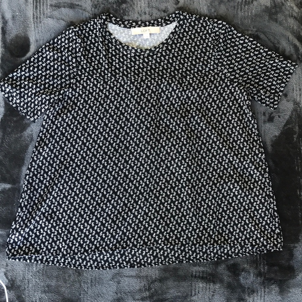 Loft Black & white blouse